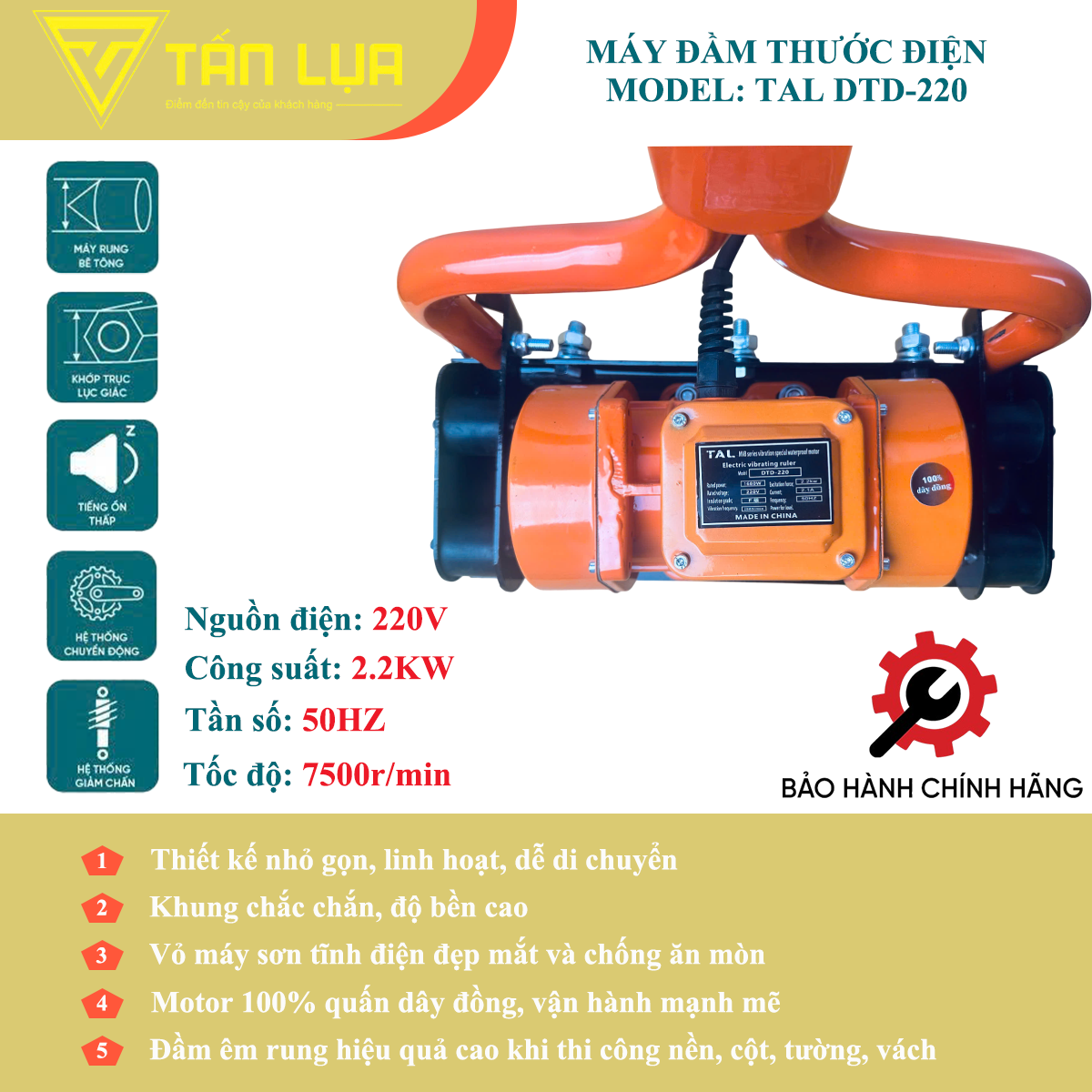 Máy Đầm Thước Bê Tông Chất Lượng Cao 2026 – Giá Tốt, Giao Nhanh - Hình ảnh 3