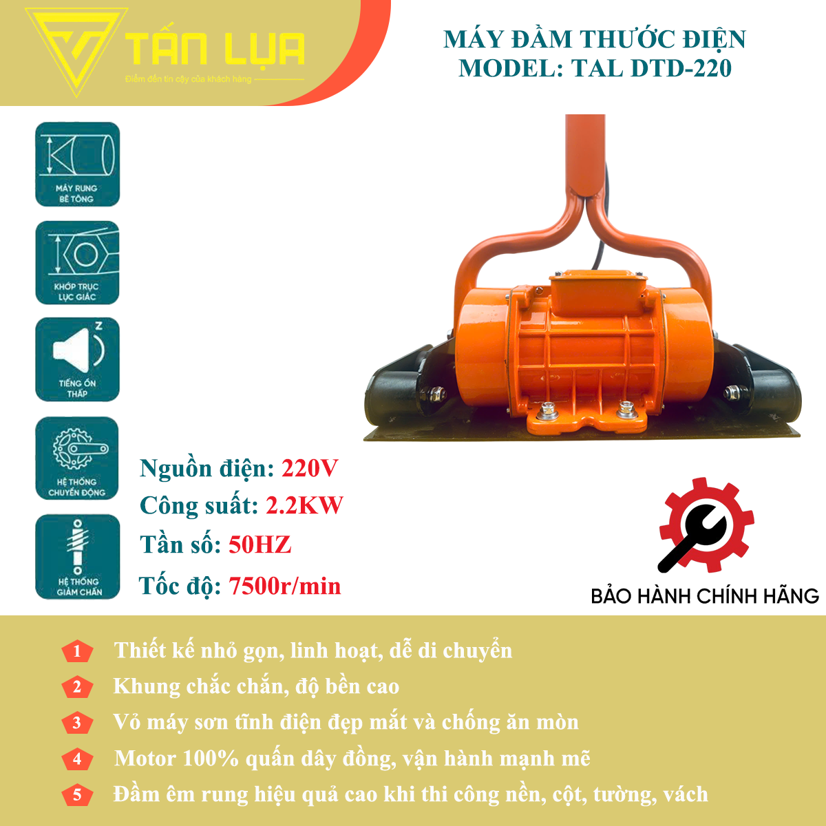 Máy Đầm Thước Bê Tông Chất Lượng Cao 2026 – Giá Tốt, Giao Nhanh - Hình ảnh 4