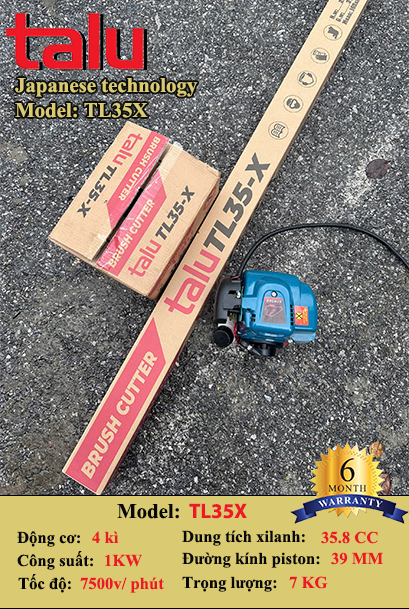 Máy cắt cỏ TL35X 4 thì xăng riêng nhớt riêng - Góc nhìn 3