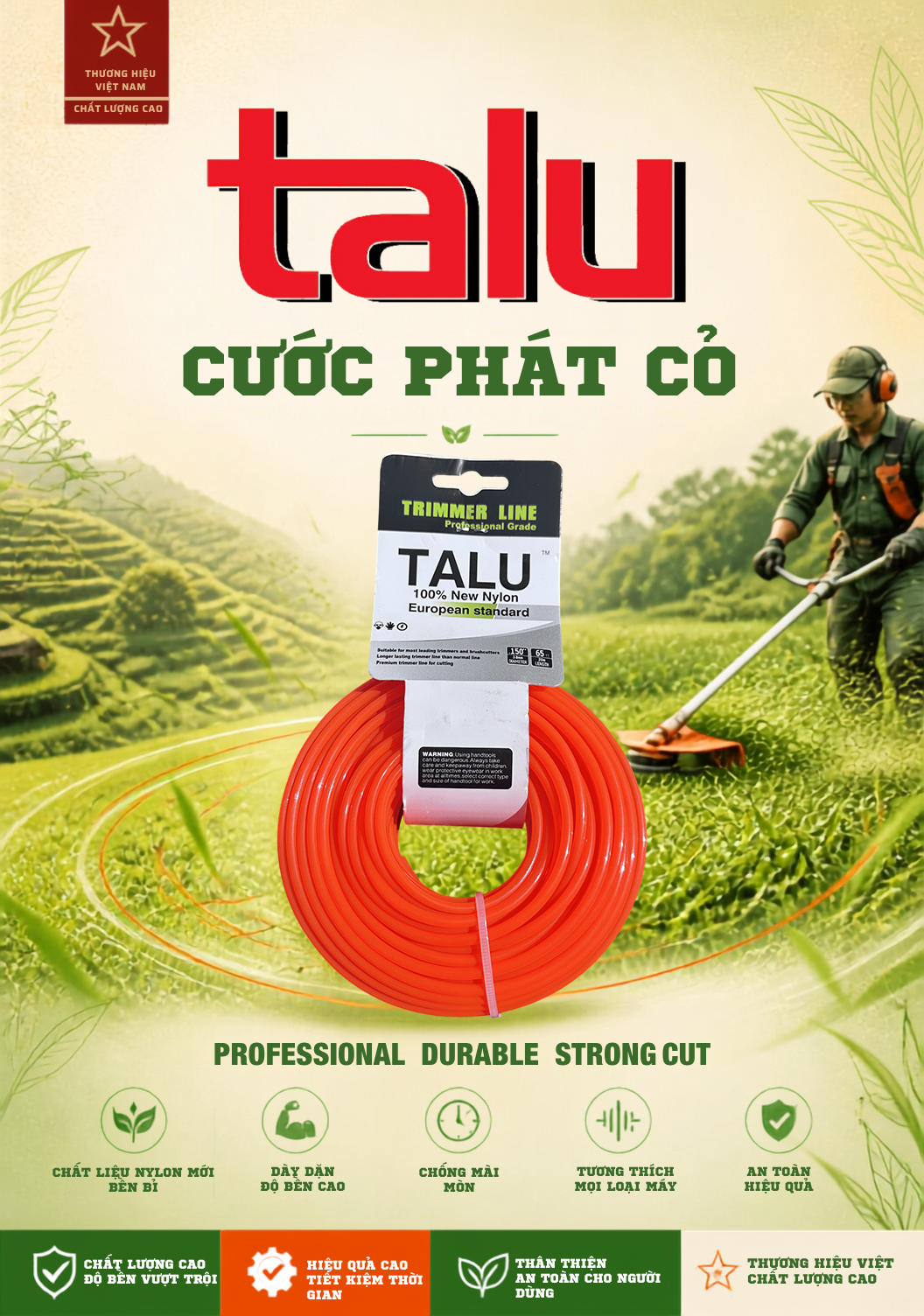 Cước cắt cỏ Talu - Góc nhìn 2