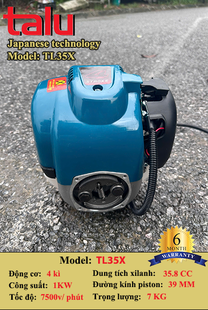 Máy cắt cỏ TL35X 4 thì xăng riêng nhớt riêng - Góc nhìn 9