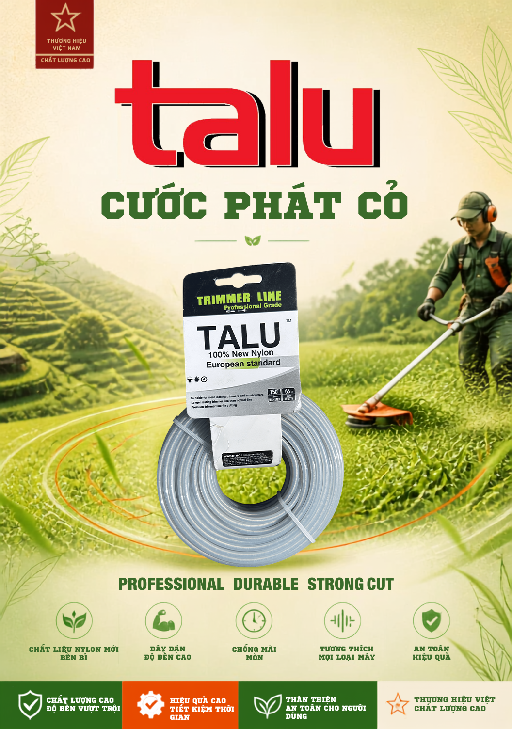 Cước cắt cỏ Talu - Góc nhìn 5