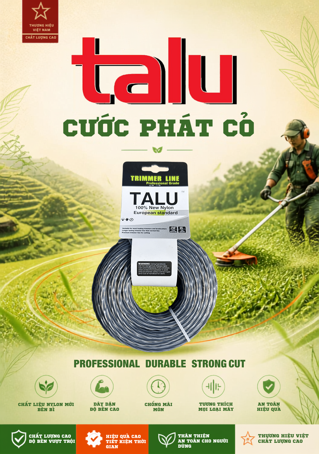 Cước cắt cỏ Talu - Góc nhìn 7