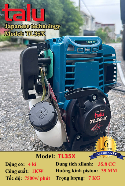 Máy cắt cỏ TL35X 4 thì xăng riêng nhớt riêng - Góc nhìn 13