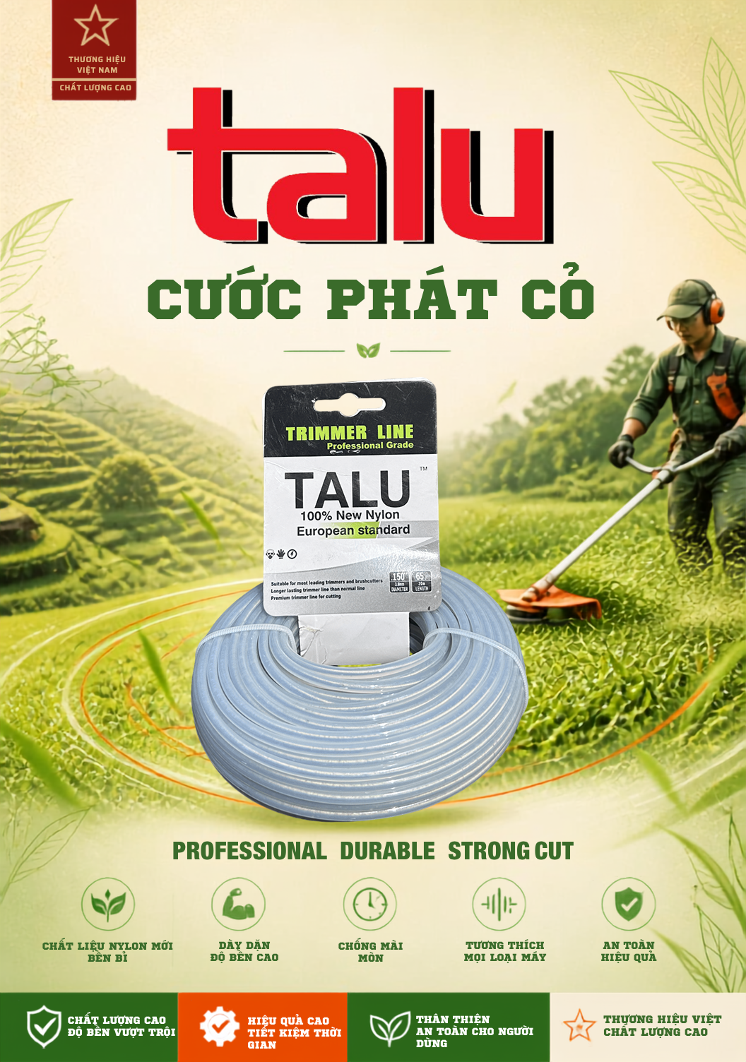 Cước cắt cỏ Talu - Góc nhìn 6