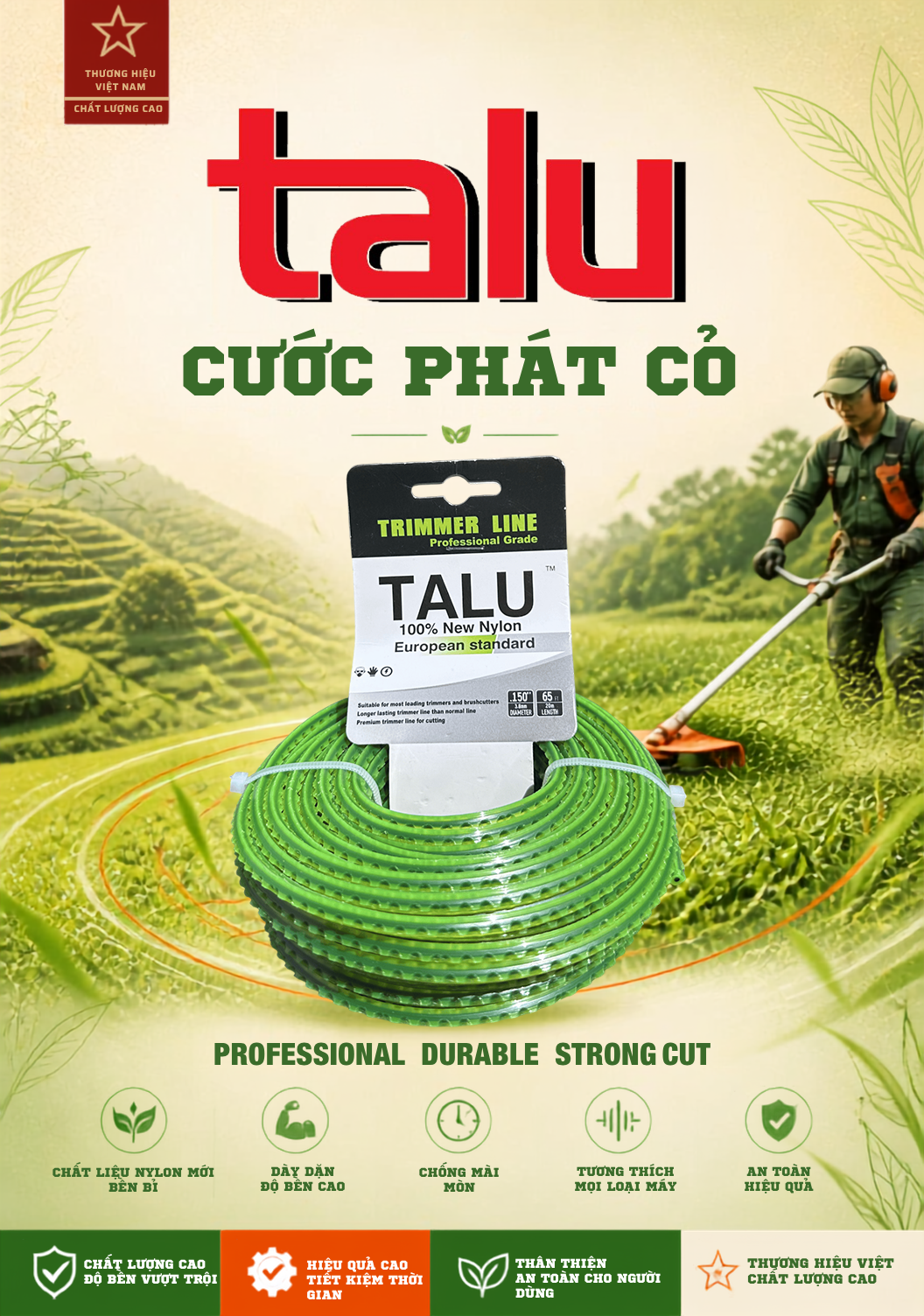 Cước cắt cỏ Talu - Góc nhìn 4