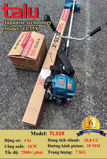 Máy cắt cỏ TL35X 4 thì xăng riêng nhớt riêng - Góc nhìn 4