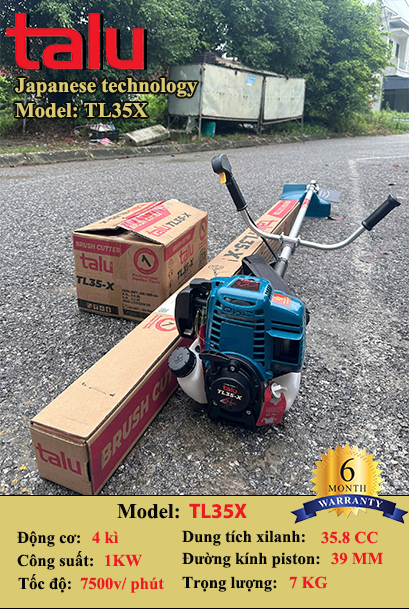 Máy cắt cỏ TL35X 4 thì xăng riêng nhớt riêng - Góc nhìn 1